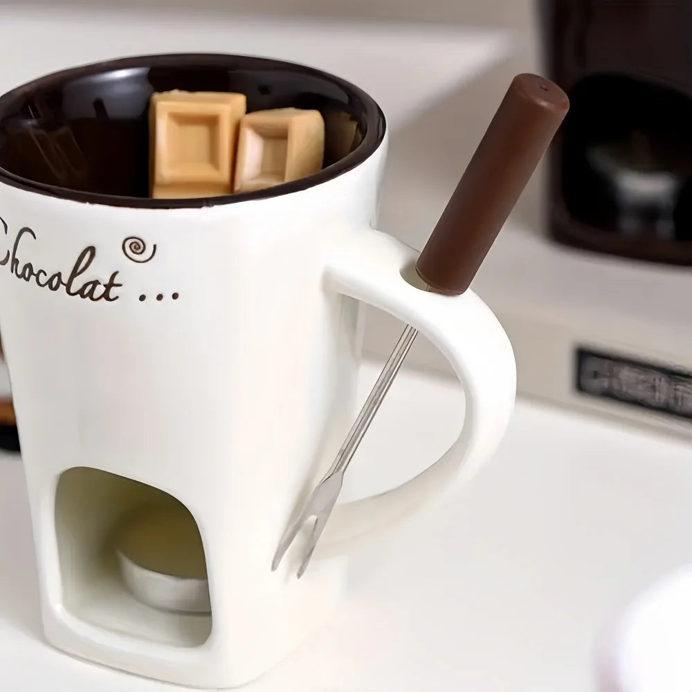 Ceramic Fondue Warmer Set
